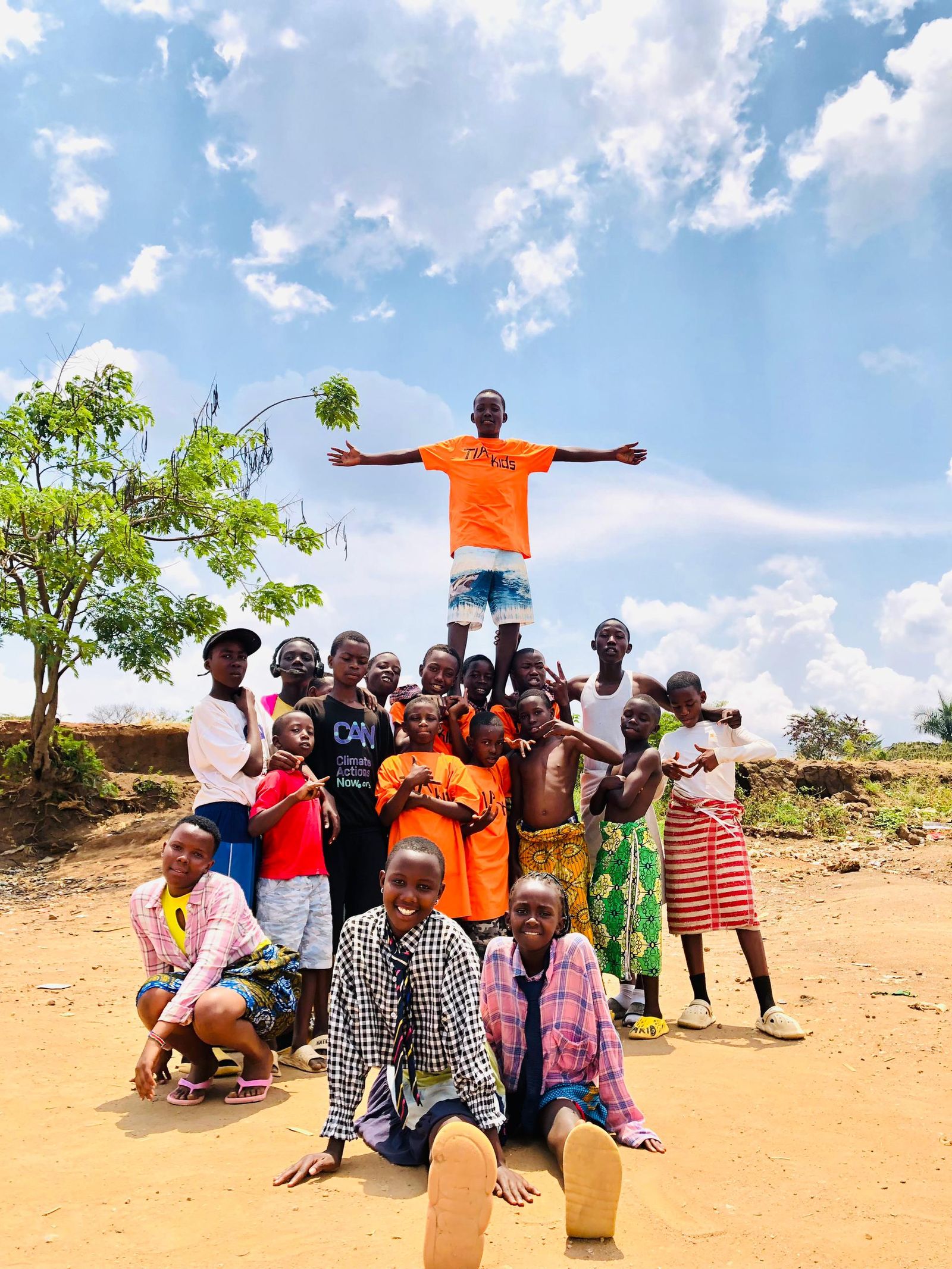 CCF crew members together outdoors in Kigali.
